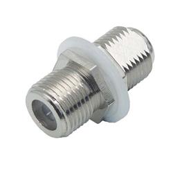同轴穿壁式适配器，F型母头/母头，75 Ohm（0.5in/1.3cm D形孔）的图片