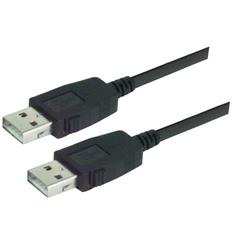 USB2.0 线缆组件, 自锁 A 型公头 / 自锁 A 型公头, 5.0m, 黑色的图片