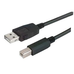 USB2.0 线缆组件, 自锁 A 型公头 / 标准B 型公头, 3.0m, 黑色的图片