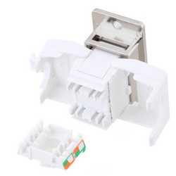 Panel Mount Category 5e Keystone Jack Tool-less w/ PoE+ Compliance的图片