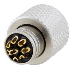 M12 8 Position A-code Mold Connector, Female, Shielded的图片