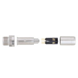 M12 8 Position X-code Mold Connector, Male, Shielded的图片