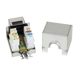 屏蔽6类Keystone插座，110/RJ45，EIA568A/B的图片