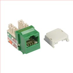 OCC超5类Keystone水晶头母座，110/RJ45，EIA568A/B，绿的图片