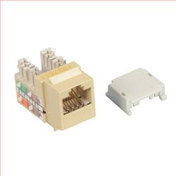 OCC超5类Keystone水晶头母座，110/RJ45，EIA568A/B，乳白的图片