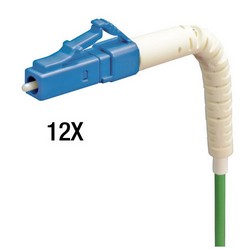 MPO公头/12条柔性LC扇出，12芯光纤带，9/125单模，OFNR护套，黄，1米的图片