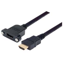 具有以太网功能的高速HDMI 线缆，公头/面板安装母头，3.0m的图片