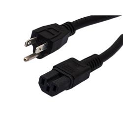 PC/PDU Power Cord - NEMA 5-15 to C15 - 15 Amp - 6 FT - Black的图片
