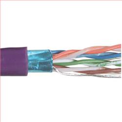 超5类, PVC,带有箔屏蔽, 4对绞合,26AWG,1,000 ft/305m 线轴包装包装,紫色的图片
