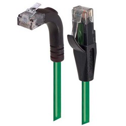 6类直角型RJ45以太网跳线，直通/直角上出线，绿，15英尺（4.6米）的图片