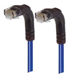 6类直角型RJ45以太网跳线，直角下出线/直角下出线，蓝，7英尺（2.1米）的图片