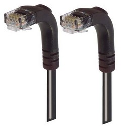 6类直角型RJ45以太网跳线，直角下出线/直角下出线，黑，20英尺（6.1米）的图片