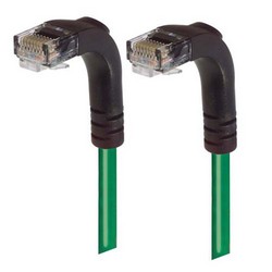 6类直角型RJ45以太网跳线，直角下出线/直角下出线，绿，30英尺（9.1米）的图片