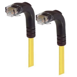 6类直角型RJ45以太网跳线，直角下出线/直角下出线，黄，2英尺（0.6米）的图片