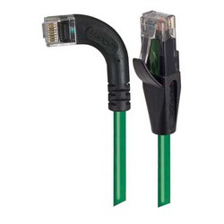 6类直角型RJ45以太网跳线，直通/直角左出线，绿，15英尺（4.6米）的图片