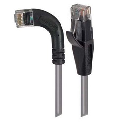 6类直角型RJ45以太网跳线，直通/直角左出线，灰，1英尺（0.3米）的图片