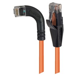 6类直角型RJ45以太网跳线，直通/直角左出线，橙，30英尺（9.1米）的图片