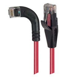 6类直角型RJ45以太网跳线，直通/直角左出线，红，10英尺（3米）的图片