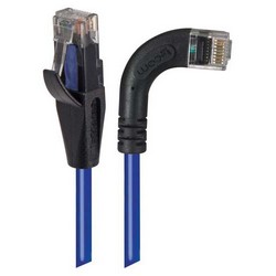 6类直角型RJ45以太网跳线，直通/直角右出线，蓝，1英尺（0.3米）的图片