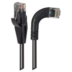 6类直角型RJ45以太网跳线，直通/直角右出线，黑，5英尺（1.5米）的图片