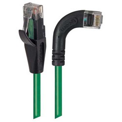 6类直角型RJ45以太网跳线，直通/直角右出线，绿，1英尺（0.3米）的图片