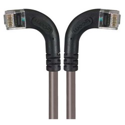 6类直角型RJ45以太网跳线，直角左出线/直角右出线，灰，10英尺（3米）的图片
