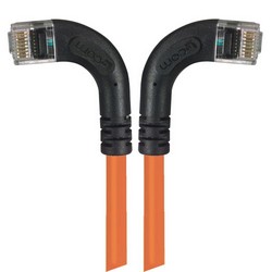 6类直角型RJ45以太网跳线，直角左出线/直角右出线，橙，10英尺（3米）的图片
