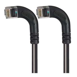 6类直角型RJ45以太网跳线，直角左出线/直角左出线，黑，30英尺（9.1米）的图片