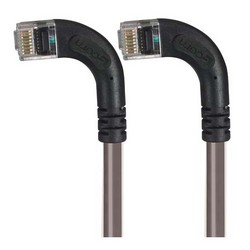 6类直角型RJ45以太网跳线，直角左出线/直角左出线，灰，1英尺（0.3米）的图片