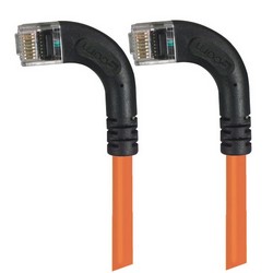 6类直角型RJ45以太网跳线，直角左出线/直角左出线，橙，2英尺（0.6米）的图片