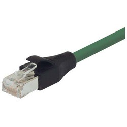屏蔽6类线缆，RJ45/RJ45，PVC护套，绿，1英尺（0.3米）的图片