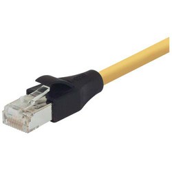 屏蔽6类线缆，RJ45/RJ45，PVC护套，黄，5英尺（1.5米）的图片
