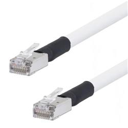 Shielded Cat 6 Cable, RJ45 / RJ45 Plenum Jacket, White 40.0 ft的图片
