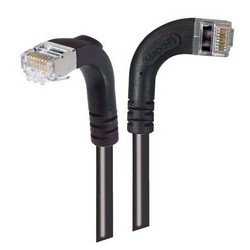 屏蔽6类直角型跳线，直角右出线/直角下出线，黑，2英尺（0.6米）的图片