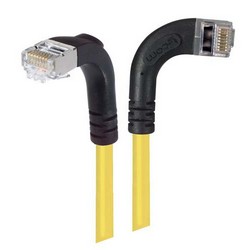 屏蔽6类直角型跳线，直角右出线/直角下出线，黄，7英尺（2.1米）的图片
