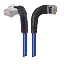 屏蔽6类直角型跳线，直角右出线/直角上出线，蓝，3英尺（0.9米）的图片
