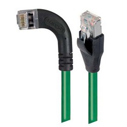 屏蔽6类直角型跳线，直通/直角左出线，绿，1英尺（0.3米）的图片
