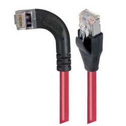 屏蔽6类直角型跳线，直通/直角左出线，红，25英尺（7.6米）的图片