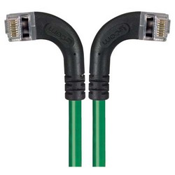 屏蔽6类直角型跳线，直角左出线/直角右出线，绿，3英尺（0.9米）的图片