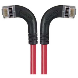 屏蔽6类直角型跳线，直角左出线/直角右出线，红，3英尺（0.9米）的图片