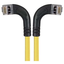 屏蔽6类直角型跳线，直角左出线/直角右出线，黄，3英尺（0.9米）的图片