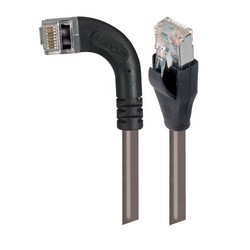 6类屏蔽低烟无卤直角型跳线，直通/直角左出线，灰，3英尺（0.9米）的图片