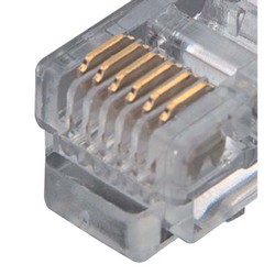 水晶头,RJ12 (6x6), 径向接入,袋装, 100只/袋的图片