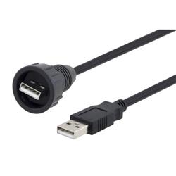 防水USB线缆组件，A型/A型，3米的图片