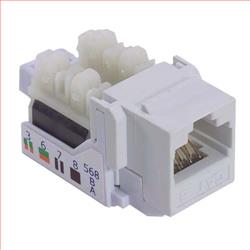 6类Keystone水晶头母座，110/RJ45（8×8）水晶头，EIA568A/B，白的图片