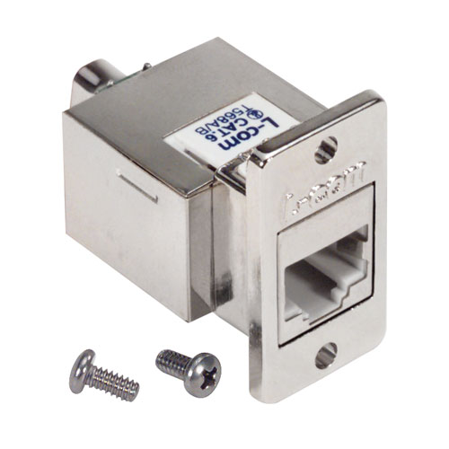 屏蔽式6类ECF Keystone插座，110/RJ45 EIA568A/B的图片