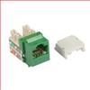 OCC超5类Keystone水晶头母座，110/RJ45，EIA568A/B，绿的图片
