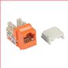 OCC超5类Keystone水晶头母座，110/RJ45，EIA568A/B，橙的图片