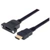 具有以太网功能的高速HDMI 线缆，公头/面板安装母头，3.0m的图片