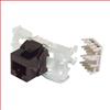 超5类免工具Keystone插座，RJ45 EIA568A/B，黑色的图片
